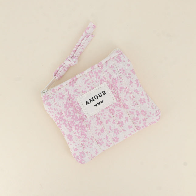 Porte-monnaie - AMOUR, 3 coeurs, motifs - 11 x 9 cm