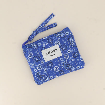 Porte-monnaie - AMOUR, 3 coeurs, motifs - 11 x 9 cm
