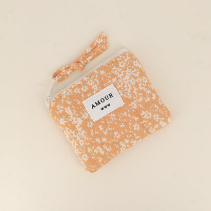 Porte-monnaie - AMOUR, 3 coeurs, motifs - 11 x 9 cm