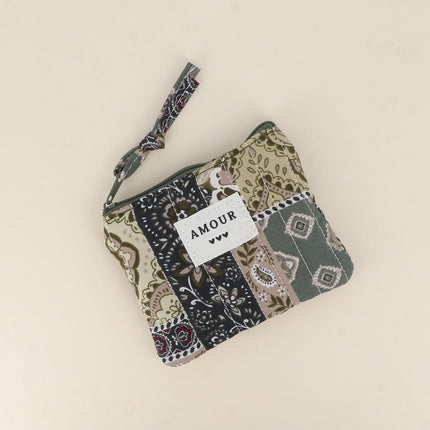 Porte-monnaie - AMOUR, 3 coeurs, motifs - 11 x 9 cm