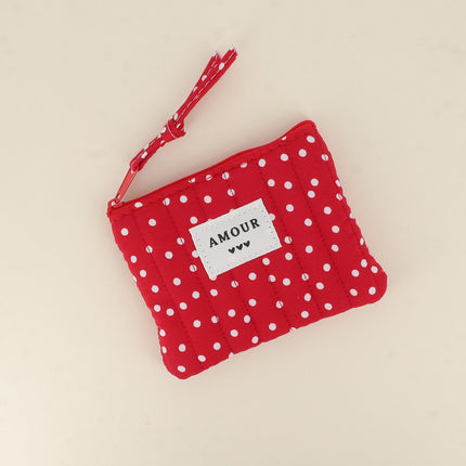 Porte-monnaie - AMOUR, 3 coeurs, motifs - 11 x 9 cm