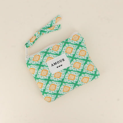 Porte-monnaie - AMOUR, 3 coeurs, motifs - 11 x 9 cm