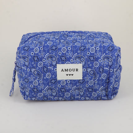 Grande trousse - AMOUR, 3 coeurs, motifs - 23 x 12 cm