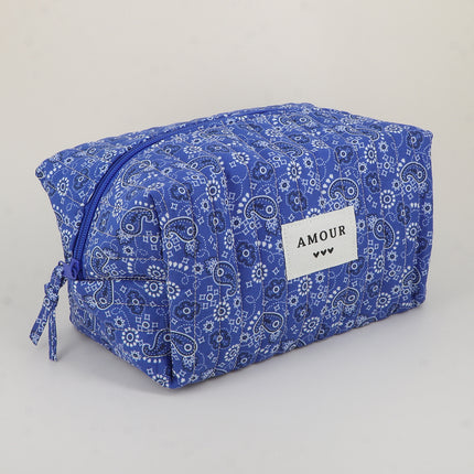 Grande trousse - AMOUR, 3 coeurs, motifs - 23 x 12 cm