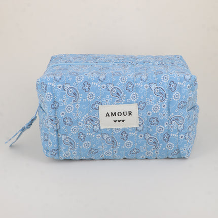 Grande trousse - AMOUR, 3 coeurs, motifs - 23 x 12 cm