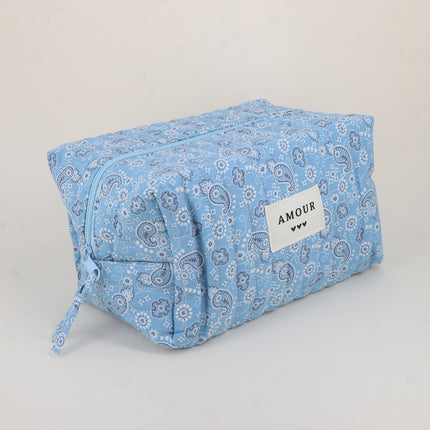 Grande trousse - AMOUR, 3 coeurs, motifs - 23 x 12 cm