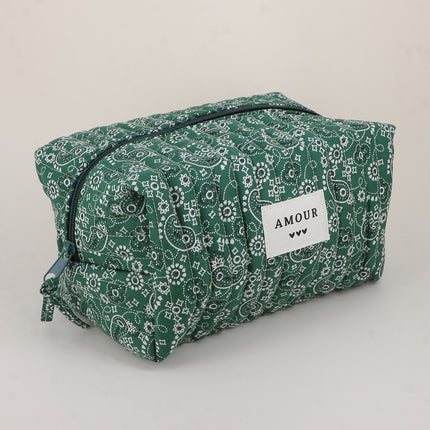 Grande trousse - AMOUR, 3 coeurs, motifs - 23 x 12 cm