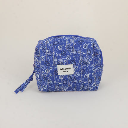 Trousse - AMOUR, 3 coeurs, motifs - 15 x 10 cm