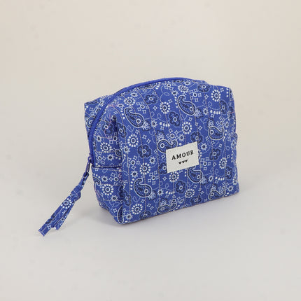Trousse - AMOUR, 3 coeurs, motifs - 15 x 10 cm