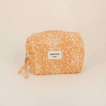 Trousse - AMOUR, 3 coeurs, motifs - 15 x 10 cm