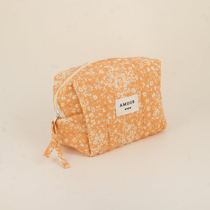 Trousse - AMOUR, 3 coeurs, motifs - 15 x 10 cm