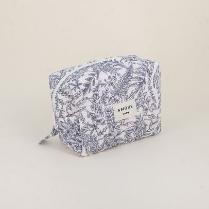Trousse - AMOUR, 3 coeurs, motifs - 15 x 10 cm