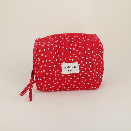 Trousse - AMOUR, 3 coeurs, motifs - 15 x 10 cm