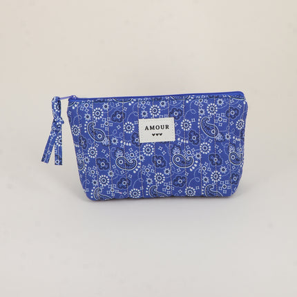 Trousse - AMOUR, 3 coeurs, motifs - 19 x 11 cm