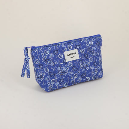 Trousse - AMOUR, 3 coeurs, motifs - 19 x 11 cm