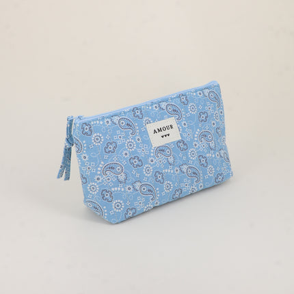 Trousse - AMOUR, 3 coeurs, motifs - 19 x 11 cm