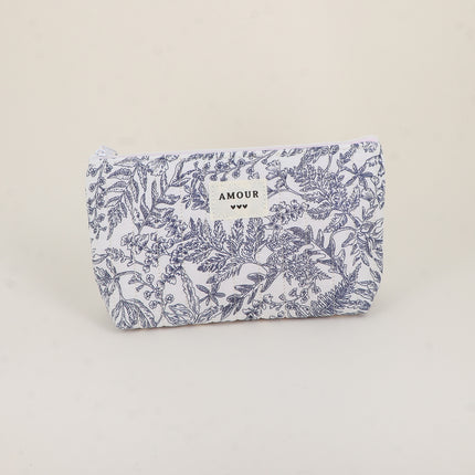 Trousse - AMOUR, 3 coeurs, motifs - 19 x 11 cm