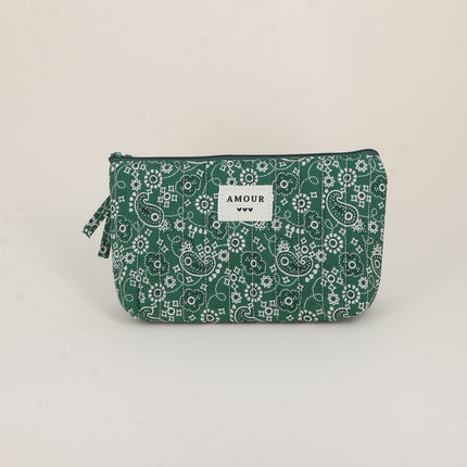 Trousse - AMOUR, 3 coeurs, motifs - 19 x 11 cm