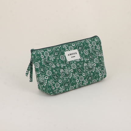 Trousse - AMOUR, 3 coeurs, motifs - 19 x 11 cm
