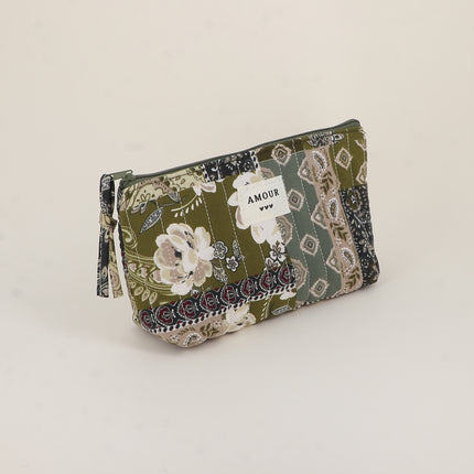 Trousse - AMOUR, 3 coeurs, motifs - 19 x 11 cm
