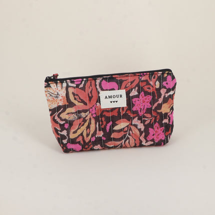 Trousse - AMOUR, 3 coeurs, motifs - 19 x 11 cm