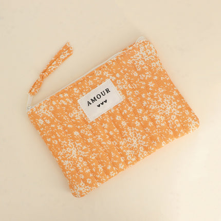 Trousse - AMOUR, 3 coeurs, motifs - 20 x 14 cm