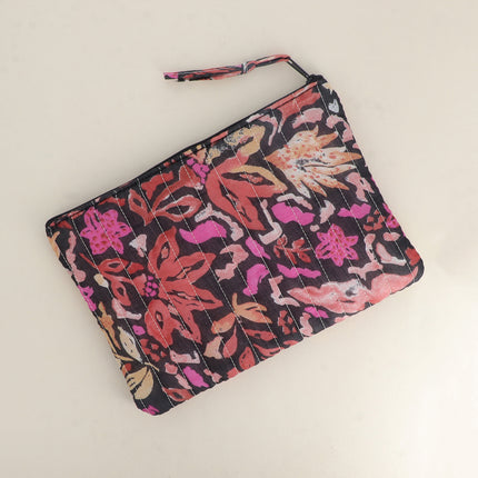 Trousse - AMOUR, 3 coeurs, motifs - 20 x 14 cm