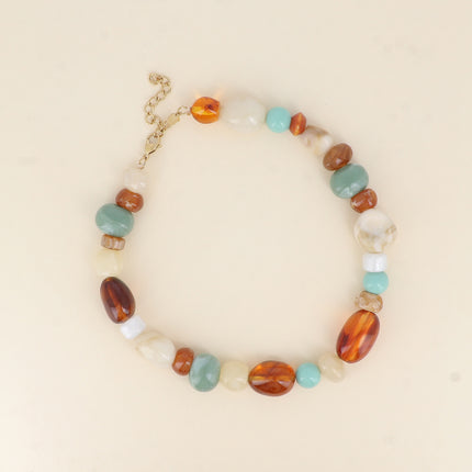 Collier Néréline - sur cordon, perles de résine