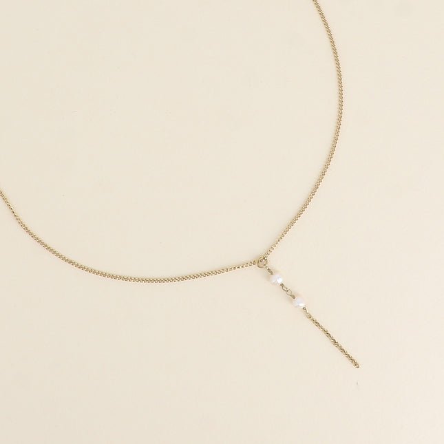 Collier Y - perles d'eau douce