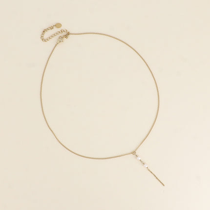 Collier Y - perles d'eau douce