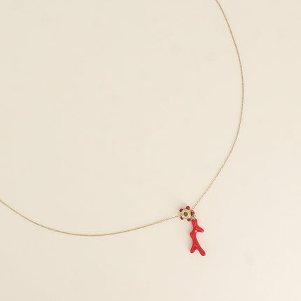 Collier - anneau de pierres naturelles et pendentif