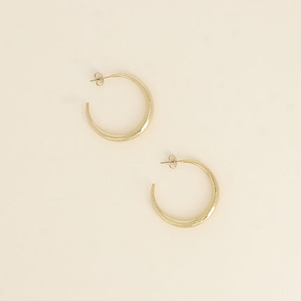 Creole earrings - brushed ring 35mm