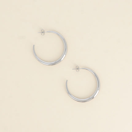 Créoles - anneau croissant lisse 4cm