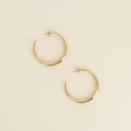 Créoles - anneau croissant lisse 4cm