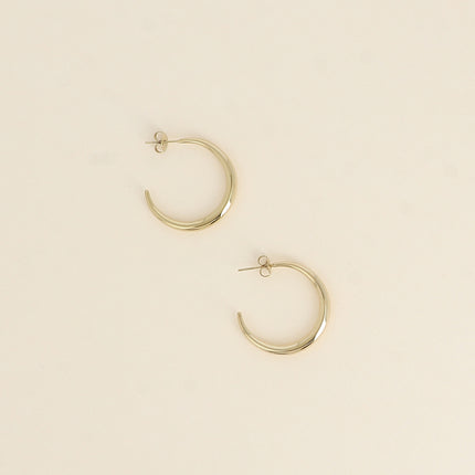 Créoles - anneau croissant lisse 3cm