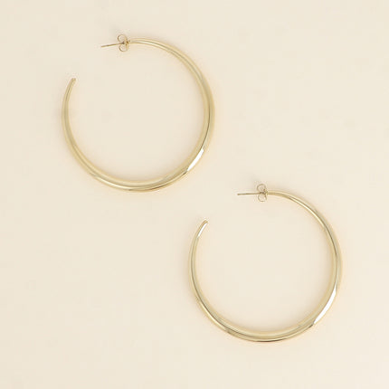 Créoles - anneau croissant lisse 6cm