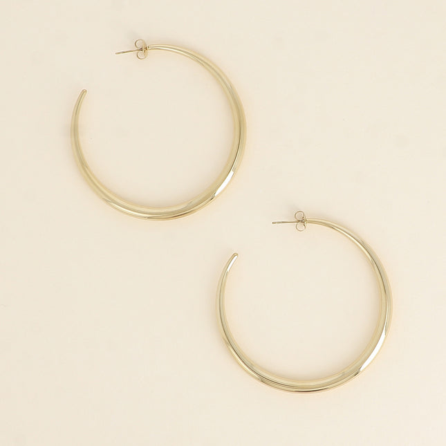 Créoles - anneau croissant lisse 6cm