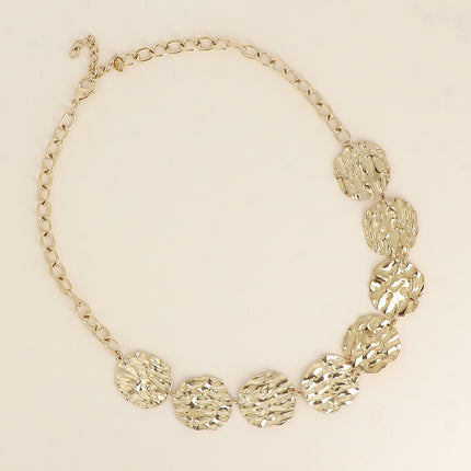 Collier - 8 pastilles rondes texturées