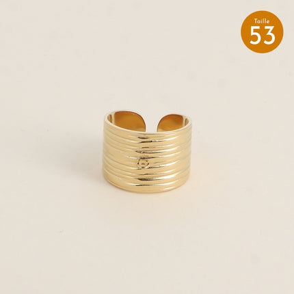 Bague - locker texturé avec petit anneau à charms