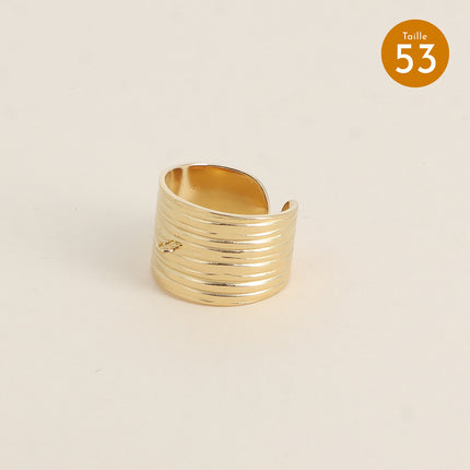 Bague - locker texturé avec petit anneau à charms