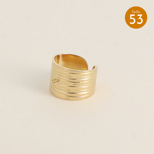 Bague - locker texturé avec petit anneau à charms