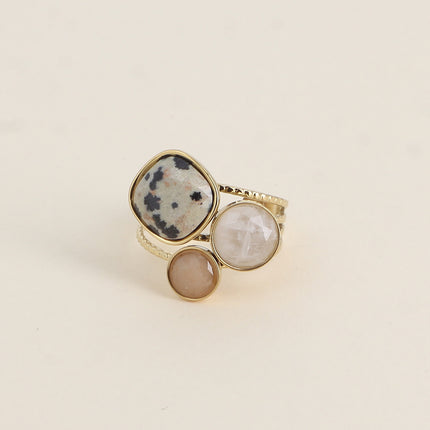 Bague Trilogie – pierres naturelles