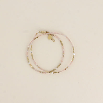 Bracelet 2 tours/Choker Bracélina avec pierres naturelles