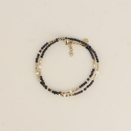 Bracelet 2 tours/Choker Bracélina avec pierres naturelles