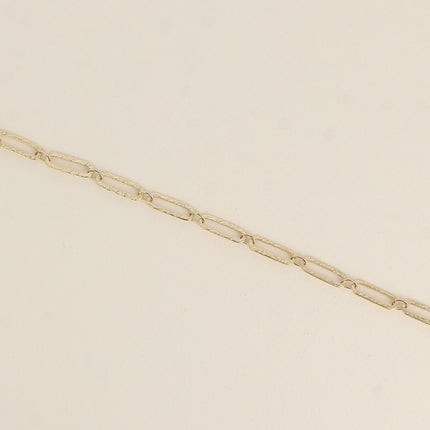 Bracelet - maille aux anneaux ovales texturés