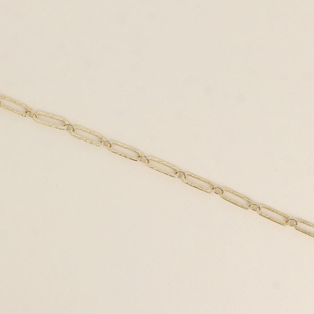Bracelet - maille aux anneaux ovales texturés