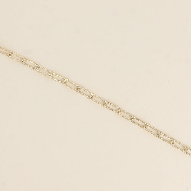 Bracelet - mesh with textured rectangular rings