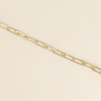 Bracelet - mesh with textured rectangular rings