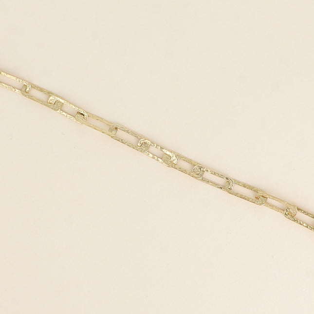 Bracelet - mesh with textured rectangular rings