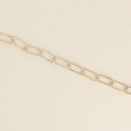 Bracelet - maille aux anneaux hexagonaux texturés